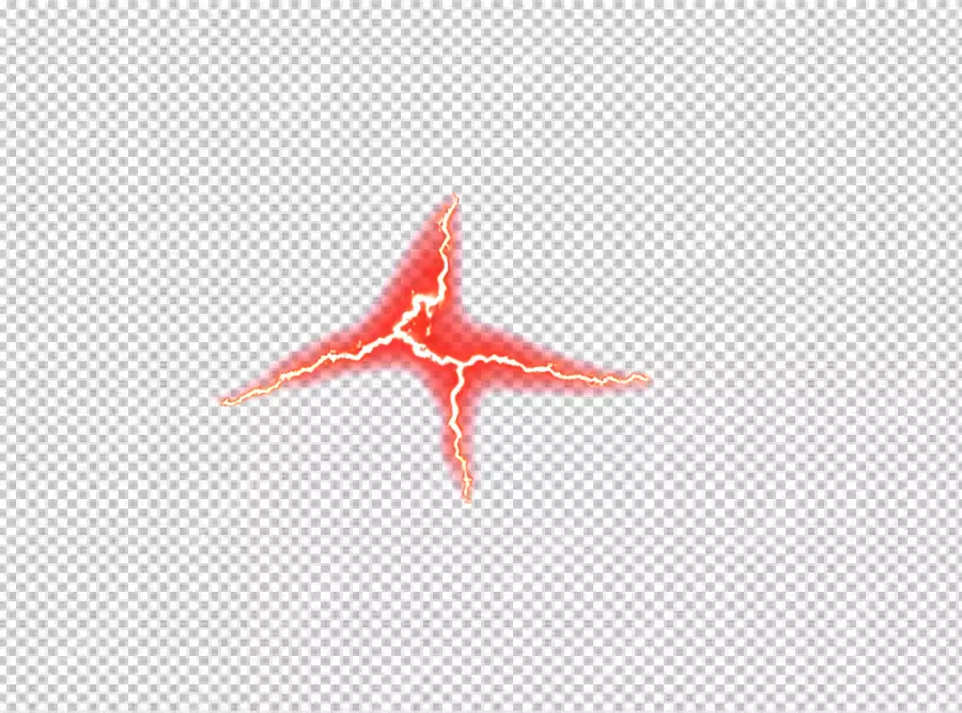 Dynamic Red Energy Burst with Electric Lightning Cracks Abstract Glow