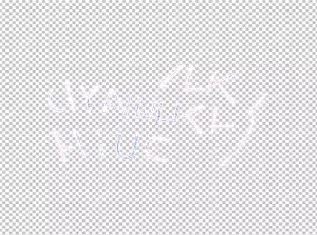 Faint Light Blue and Pink Abstract Letters on Pristine White Background Art