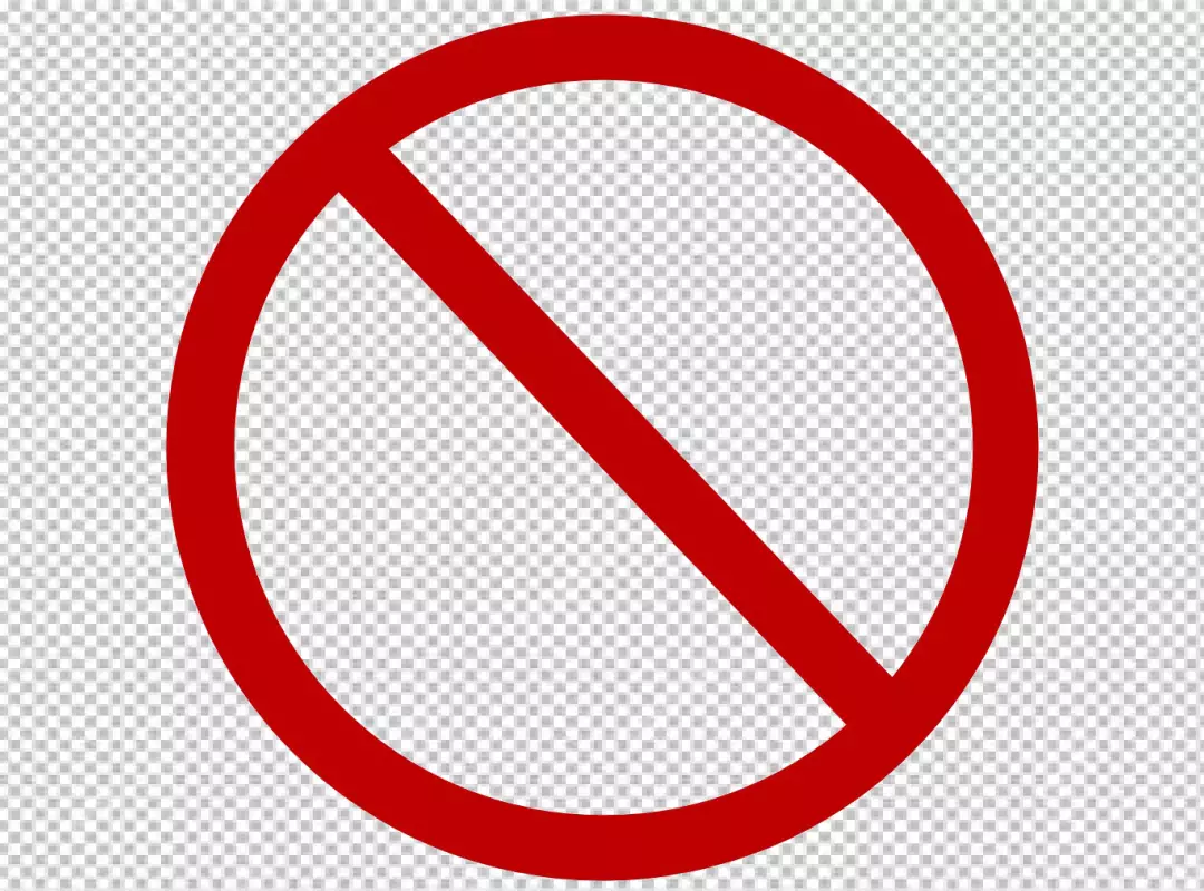 Free Premium PNG Prohibition symbol graphic element red circle and diagonal line do not enter