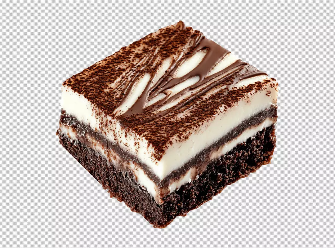 Delicious Frosted Chocolate Brownie Dessert Slice Gourmet Sweet Treat Bakery Delicacy