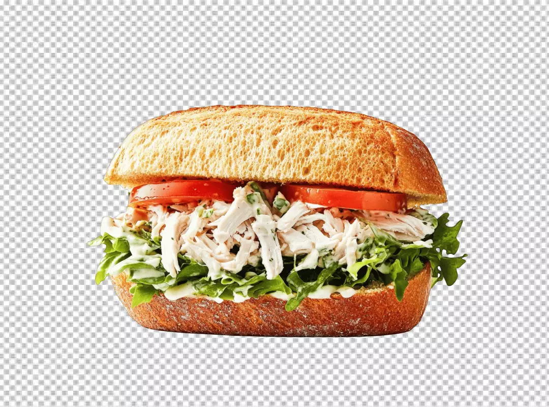 Delicious Chicken Sub Sandwich with Fresh Lettuce and Tomatoes