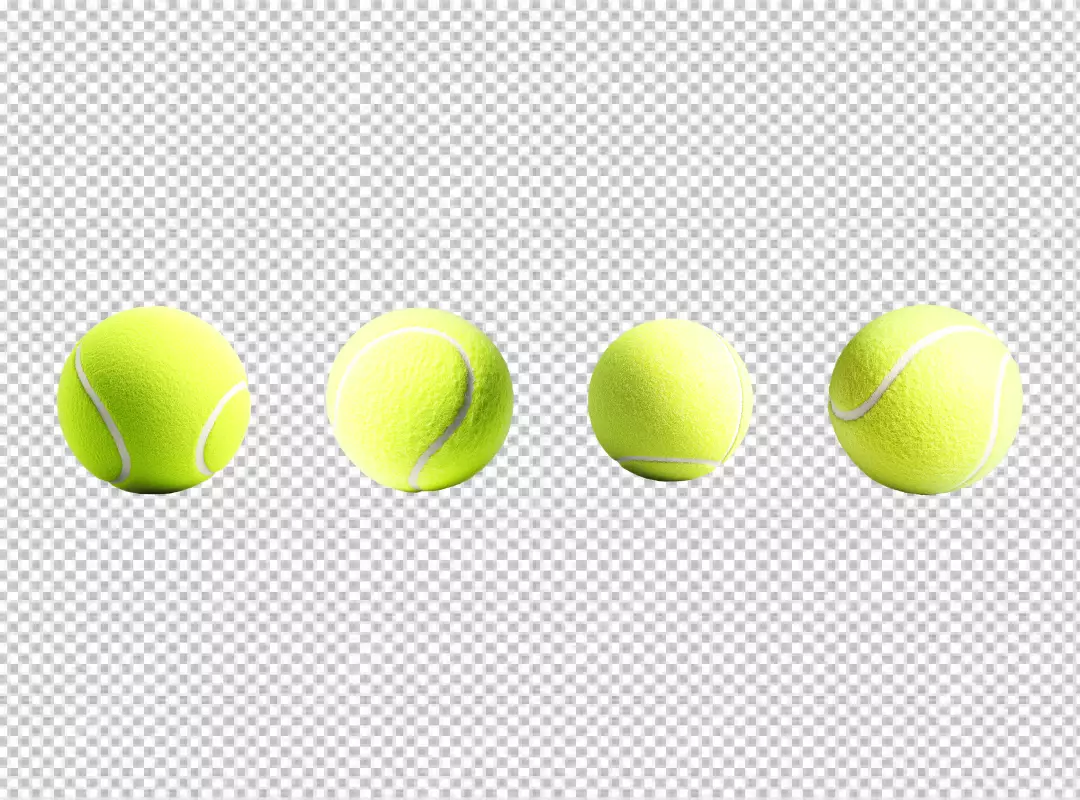 Vibrant Yellow Tennis Balls for Sports and Recreation PNG Cutout Stock Image