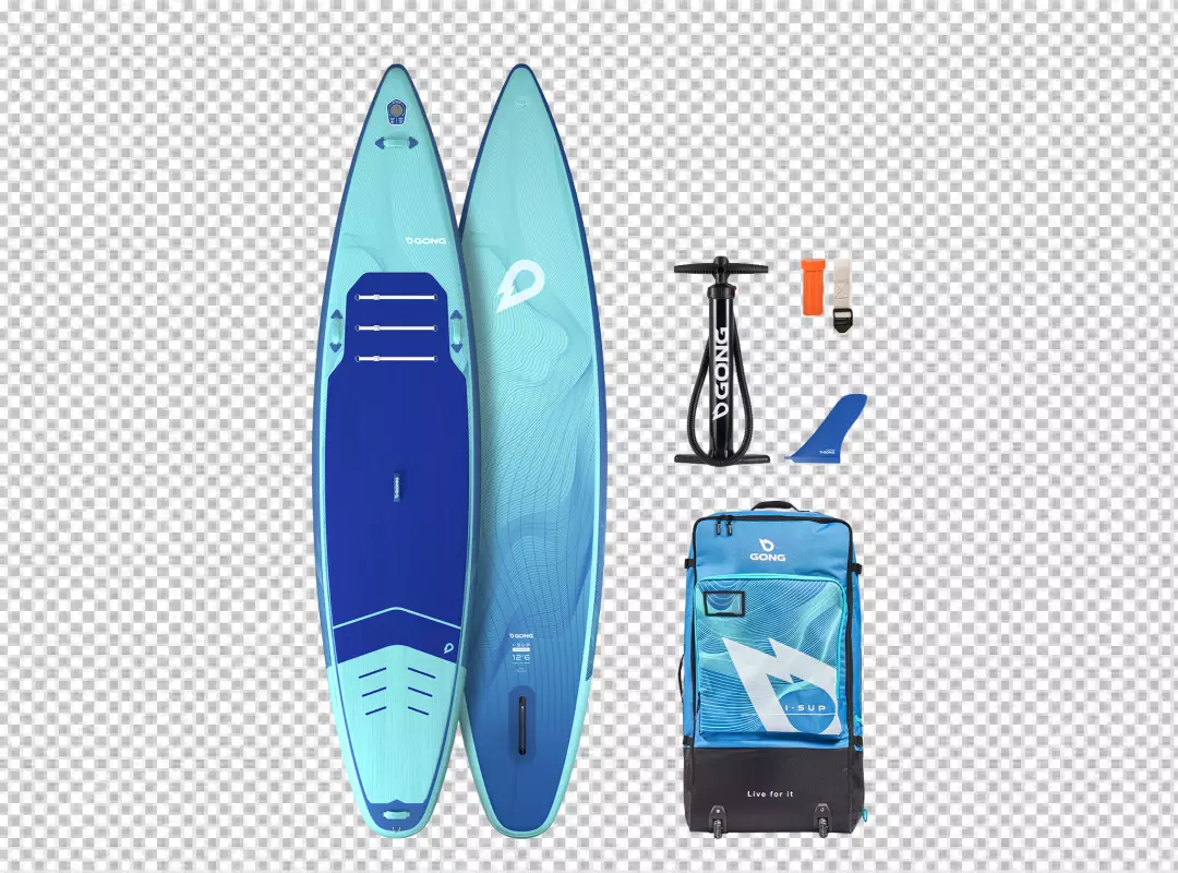 GONG Inflatable Stand Up Paddleboard Kit with Travel Bag and Pump