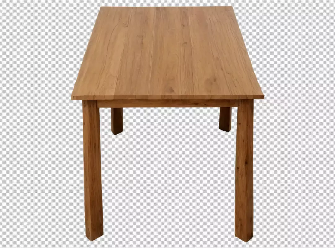Rustic Wooden Dining Table Made from Reclaimed Teak Wood Isolated
