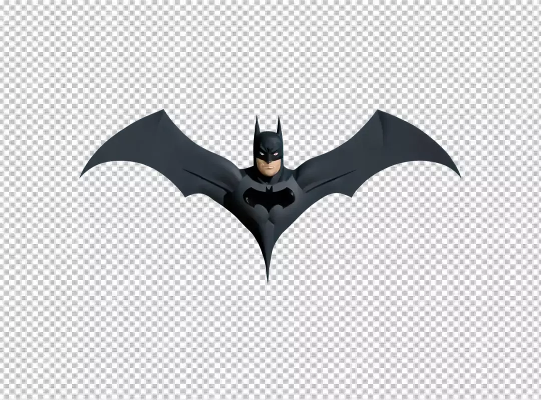 Iconic Batman Character Spreading Cape, Ready for Action, Superhero in Dynamic Pose