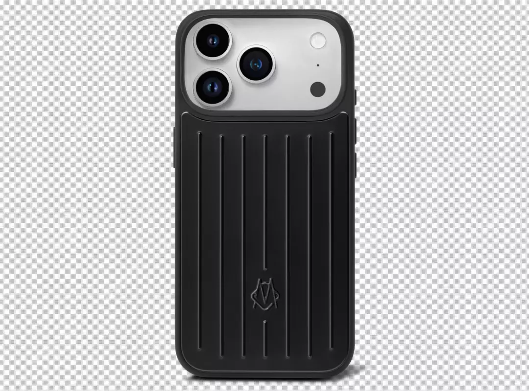 Sleek Black Smartphone Protective Case with Triple Camera System
