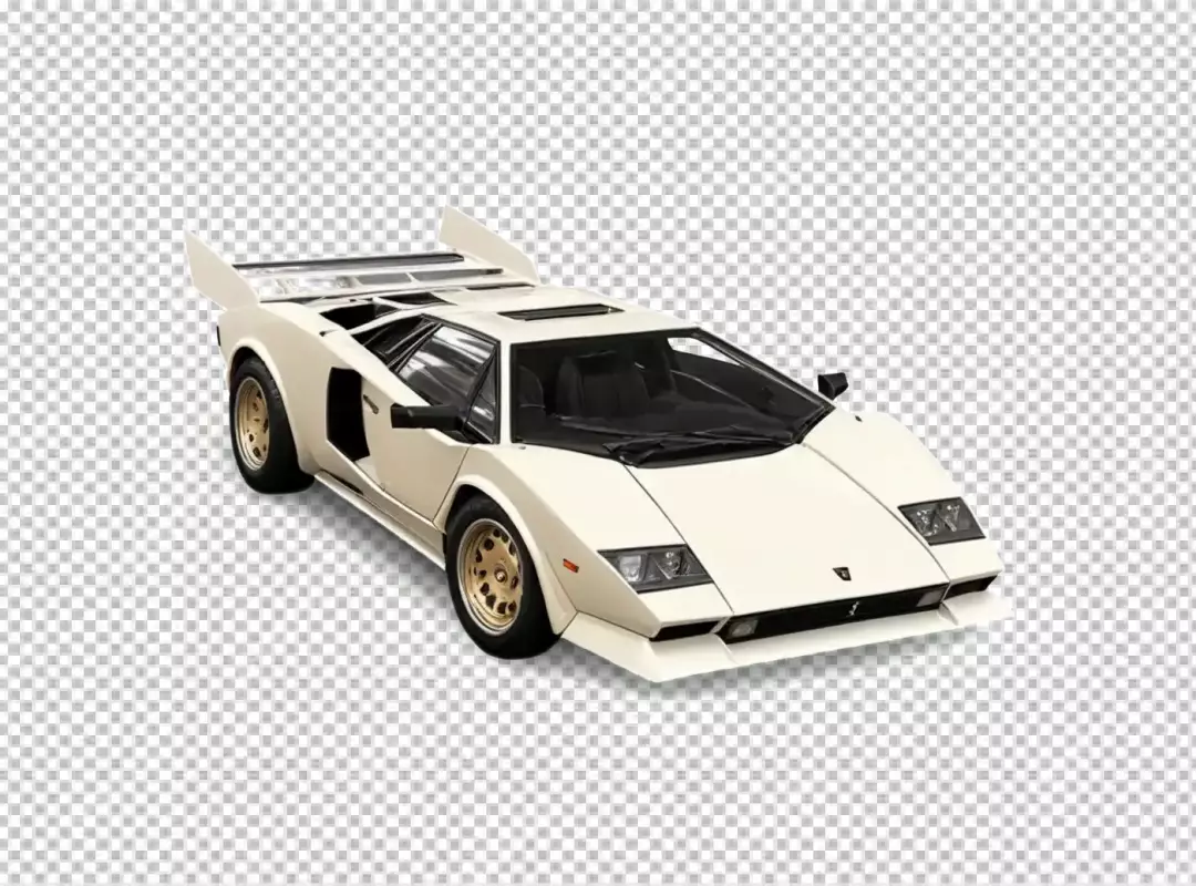Iconic White Lamborghini Countach Supercar: Vintage Performance and Style