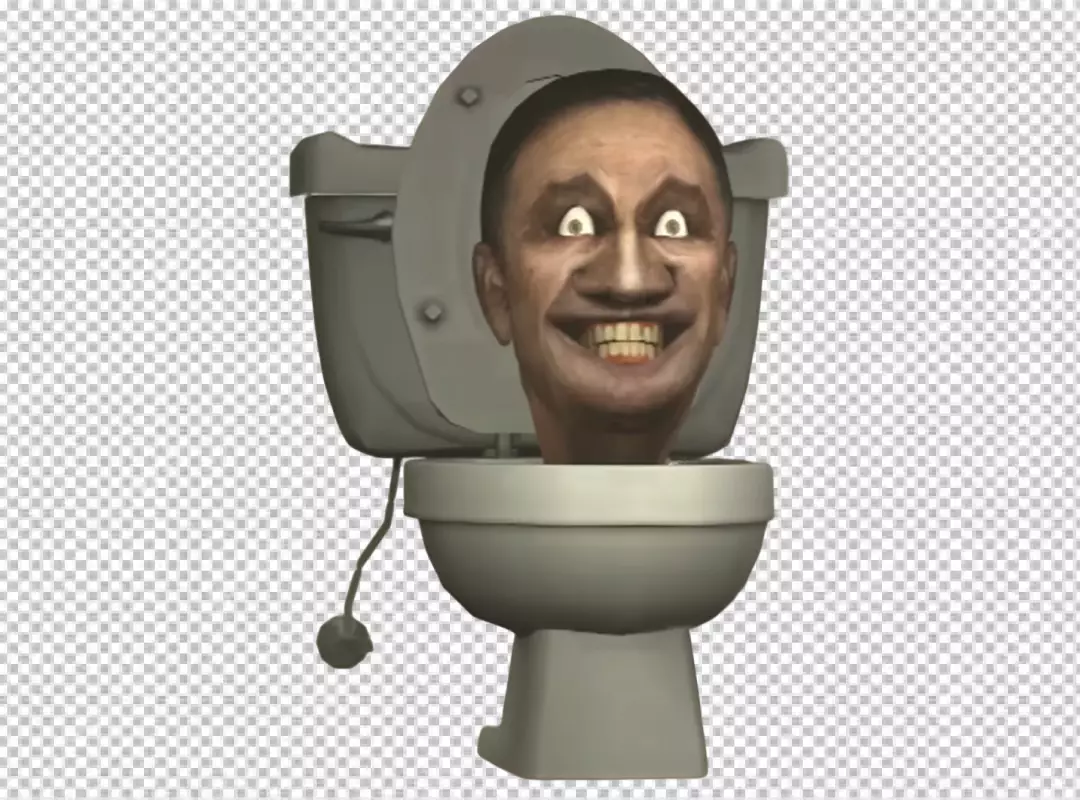 Unsettling Smiling Humanoid Head Emerging from Toilet Bowl Bizarre Meme
