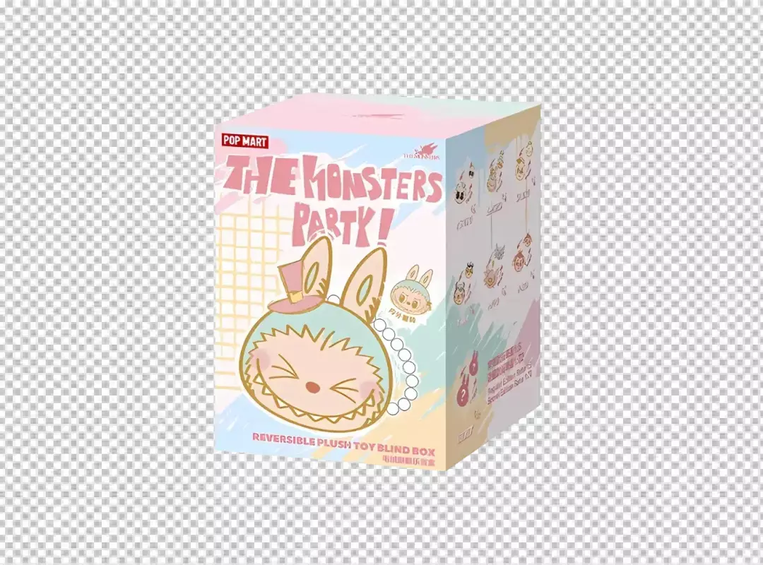Whimsical Pop Mart The Monsters Party Series Reversible Plush Toy Blind Box Collectible