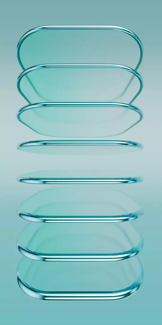 Free Premium Stock Photos Abstract Stacked Teal Ovals with Chrome Edges