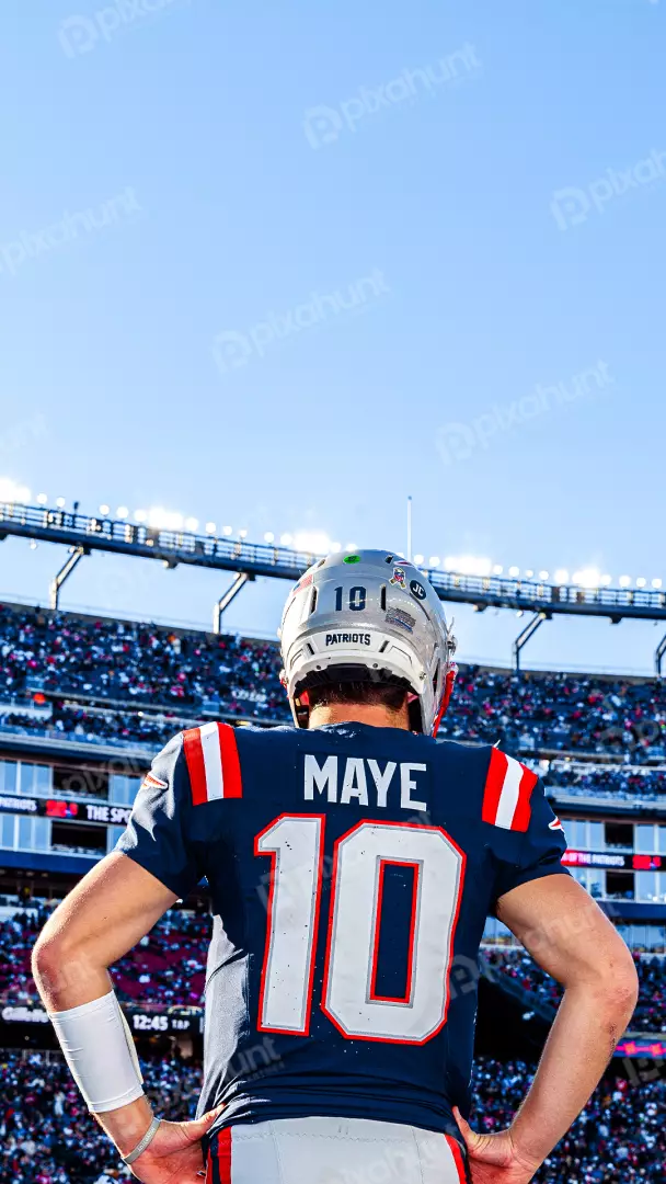 New England Patriots player Kyle "Maye" 10 ready for game day