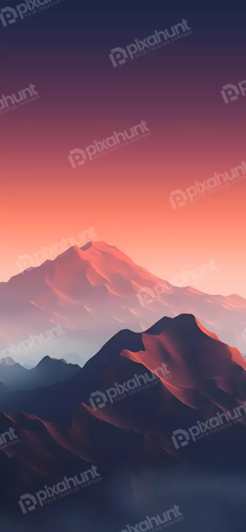 Free Premium Stock Photos Serene Mountain Landscape at Sunrise