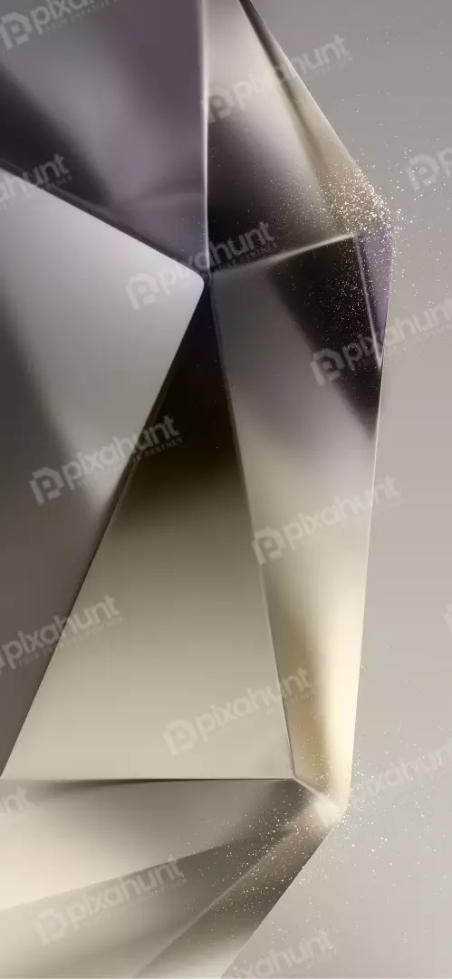 Free Premium Stock Photos Abstract Geometric Prism with Glittering Particles