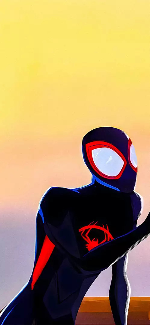 Free Premium Stock Photos Miles Morales Spiderman Looking Up at Sunset