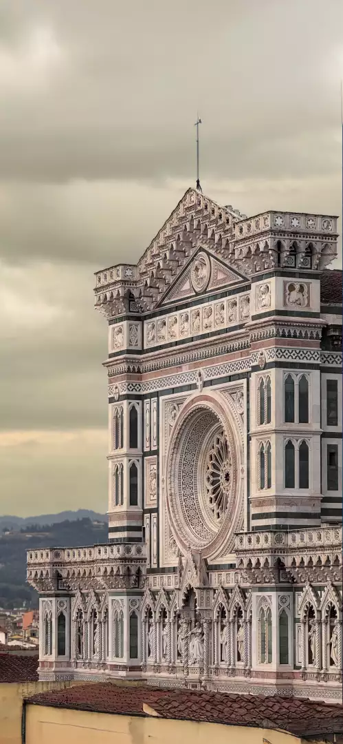 Free Premium Stock Photos Ornate Cathedral Facade with Intricate Details and Cloudy Sky