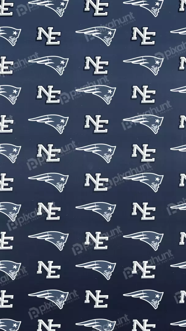 Seamless New England Patriots NFL Team Logos Repeating Pattern Background Wallpaper