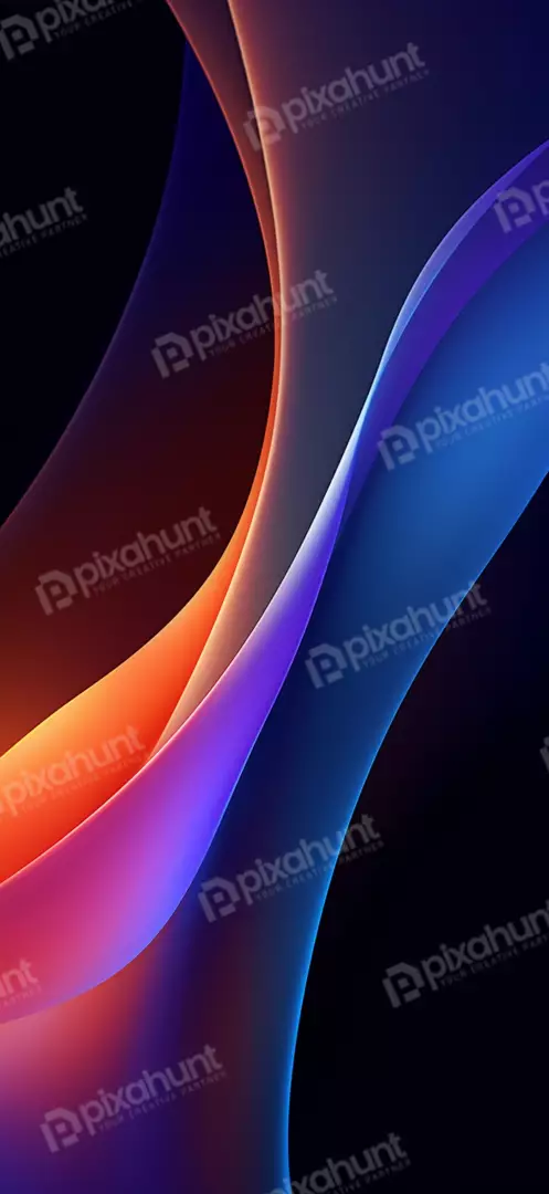 Free Premium Stock Photos Abstract flowing colorful light curves on a dark background