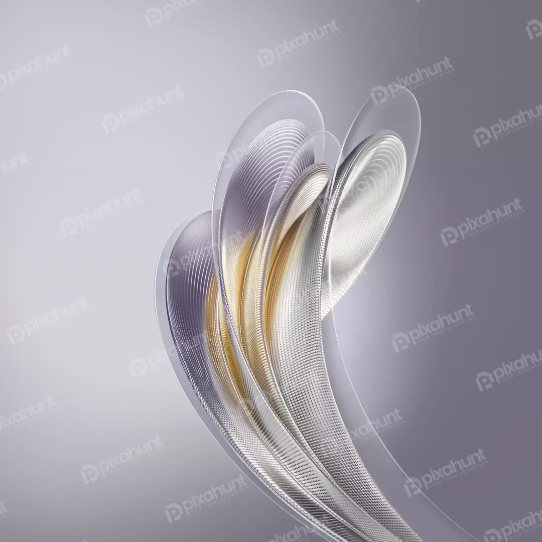 Free Premium Stock Photos Abstract Metallic Ribbons Flowing with Texture and Light