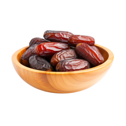 Dates bowl isolated background