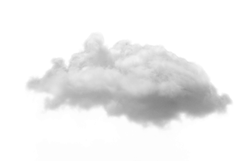 Realistic clouds isolated