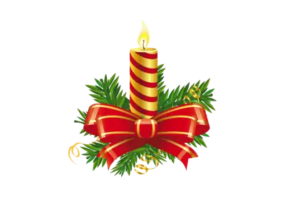 Realistic Christmas composition transparent background