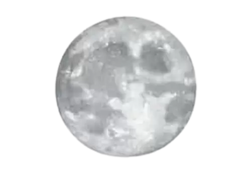 A blue moon with the moon in the transparent background