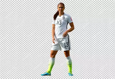 USA Women Football Player Alex Morgan And looking in the eyes