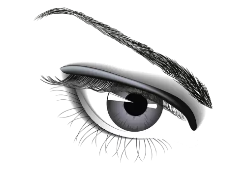 Beautiful fashion model eye PNG
