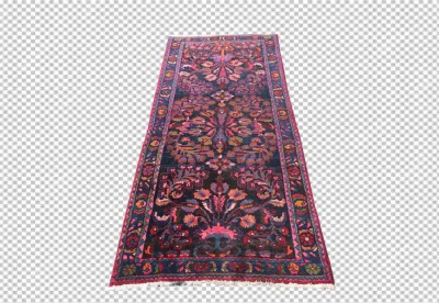 Floral Design Carpet Rug with ethnic oriental pattern