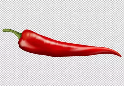 Chilis isolated in PNG background