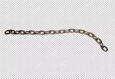 Chains are only as strong as their weakest links Shot of metal chains with a transparent background 