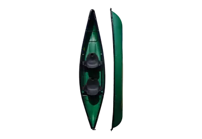 Wooden boat isolated on a transparent background