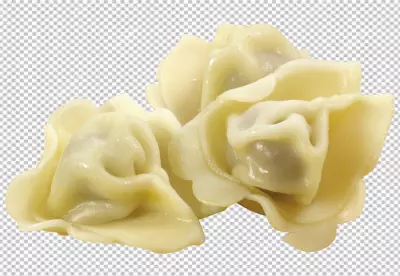 Georgian khinkali a traditional dish presented on a transparent background 