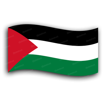 High Resolution Palestine Flag Clipart | Flag of Palestine Flat Wavy