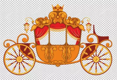 Fairy tale carriage transparent background 
