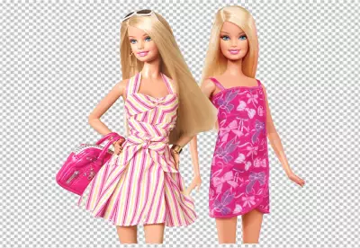 To Barbie standing togedar