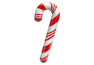 candy cane isolated on transparent background
