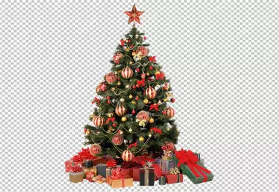 Christmas tree on PNG BG