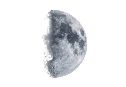 Earth's only permanent natural satellite on transparent background
