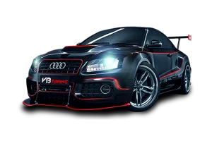 The sport car in transparent background