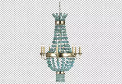 Luxury chandelier isolated on PNG background