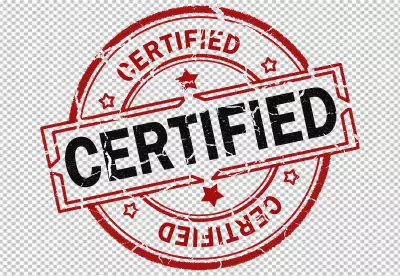 Certified grunge rubber stamp transparent background 