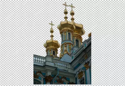 Hancu Monastery and church among greenery transparent background 
