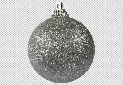 Ornament hanging in snow during christmas isolated