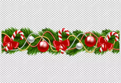 Frame balls mistletoe christmas PNG BG