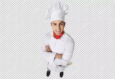 Cooking is my passion Confident mature chef in white uniform keeping arms crossed  transparent background 