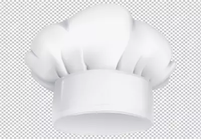 A chefs hat with a Transparent background PNG