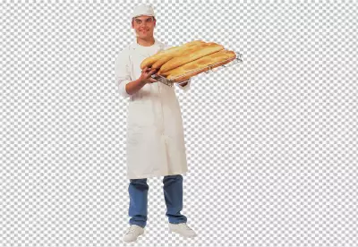 Medium shot chef showing approval PNG