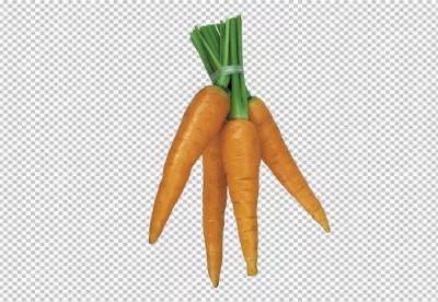 Baby carrots isolated transparent background 