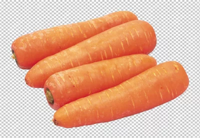 Close-up of carrots bread against transparent background